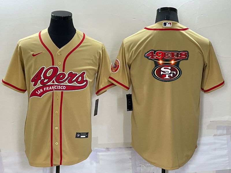 Men San Francisco 49ers Blank Yellow 2022 Nike Co branded NFL Jersey1